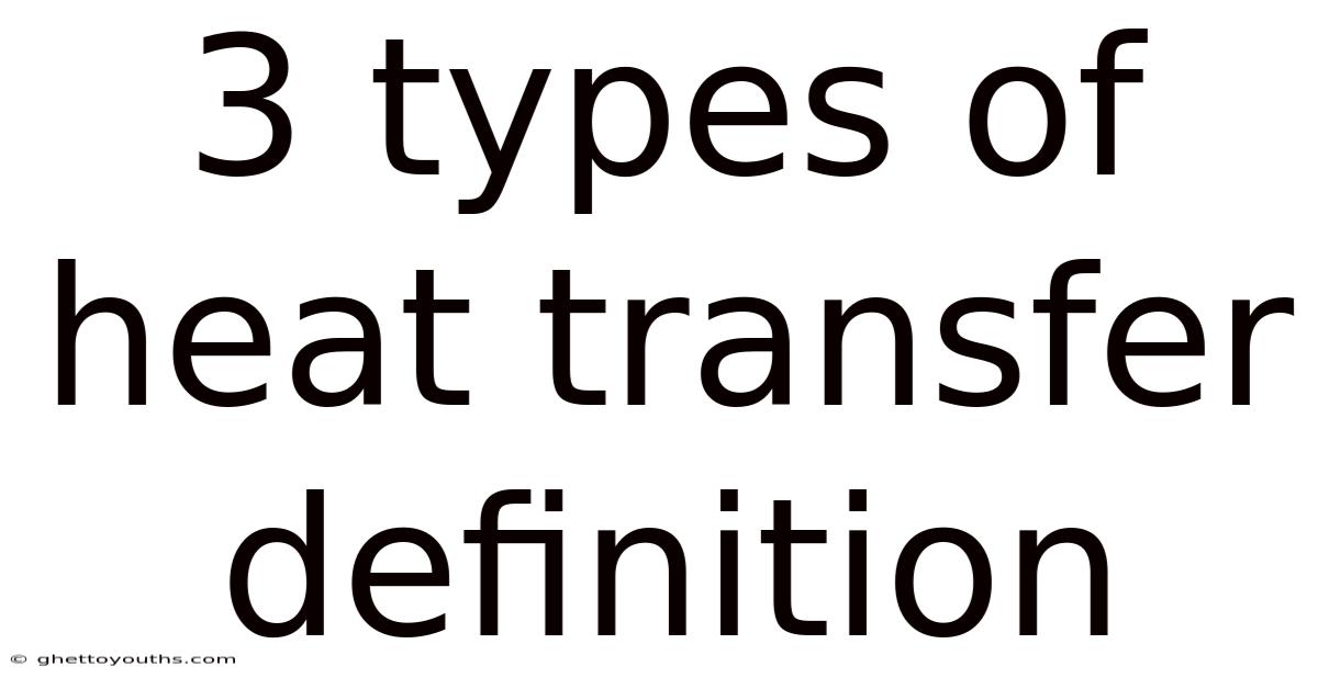 3 Types Of Heat Transfer Definition