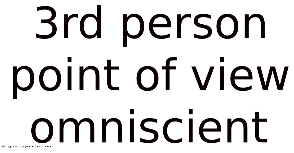 3rd Person Point Of View Omniscient