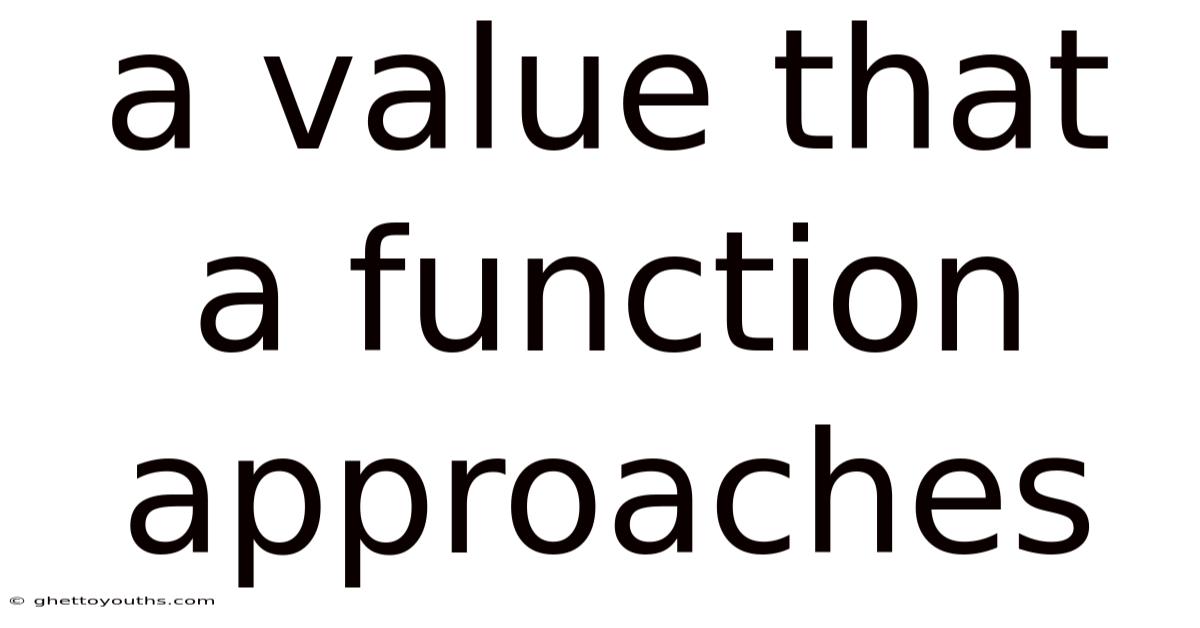 A Value That A Function Approaches