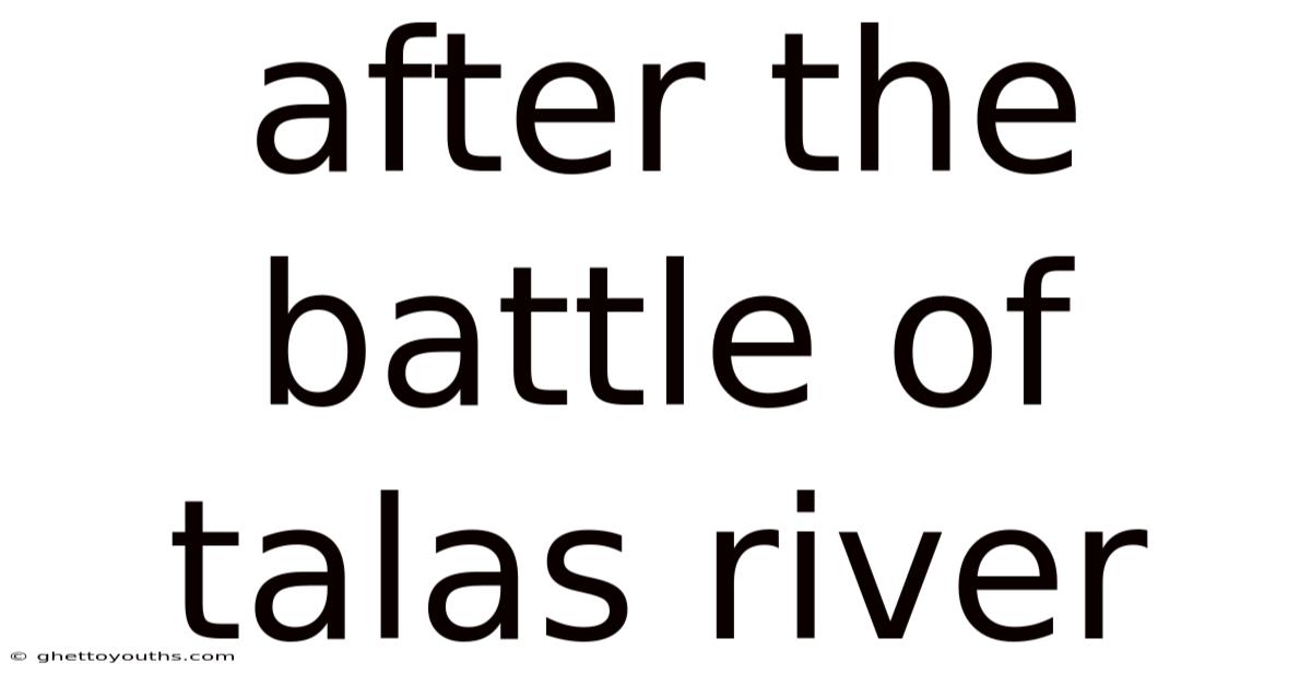 After The Battle Of Talas River