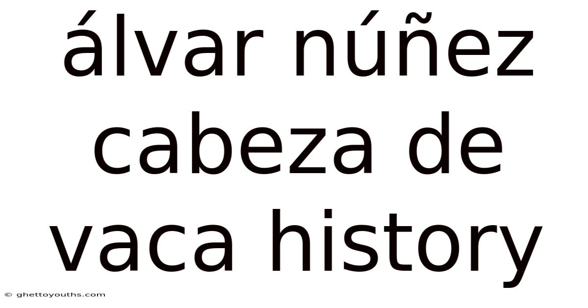 Álvar Núñez Cabeza De Vaca History