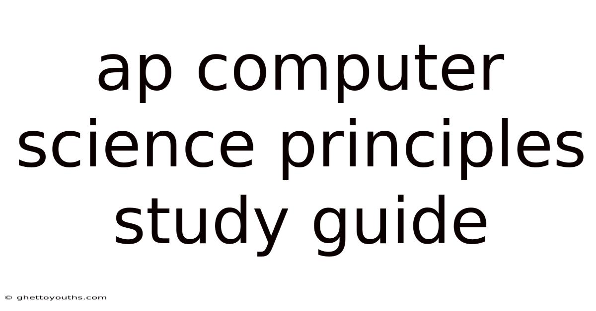 Ap Computer Science Principles Study Guide