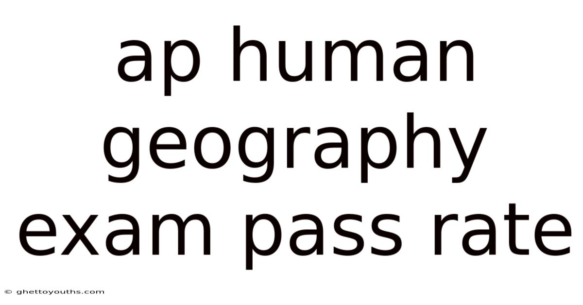 Ap Human Geography Exam Pass Rate