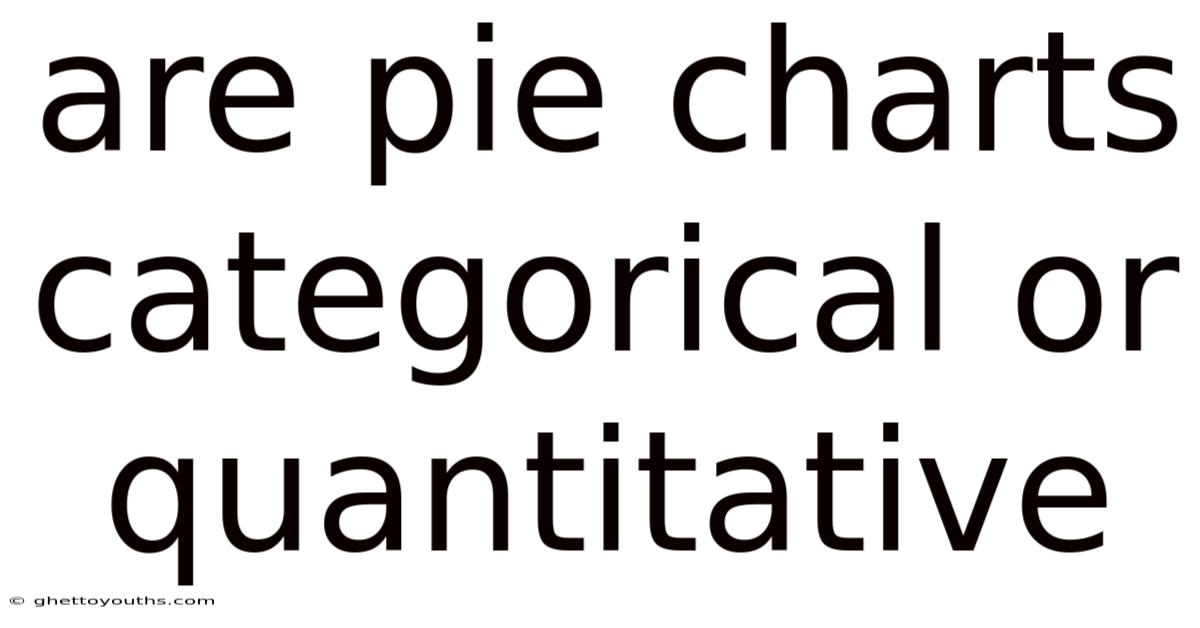 Are Pie Charts Categorical Or Quantitative