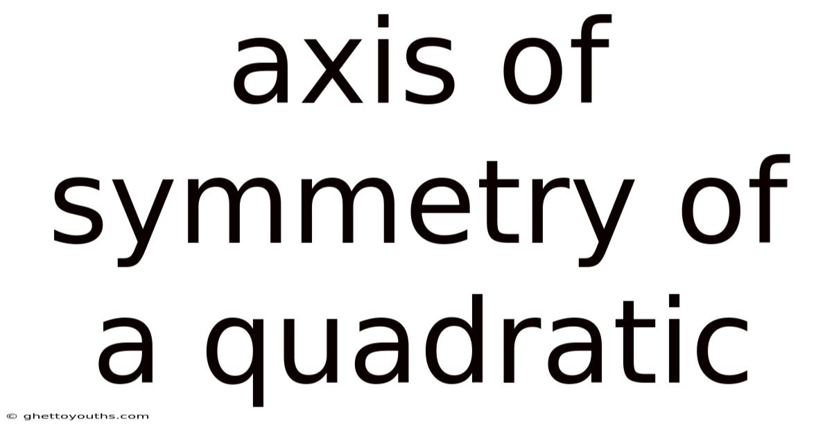 Axis Of Symmetry Of A Quadratic