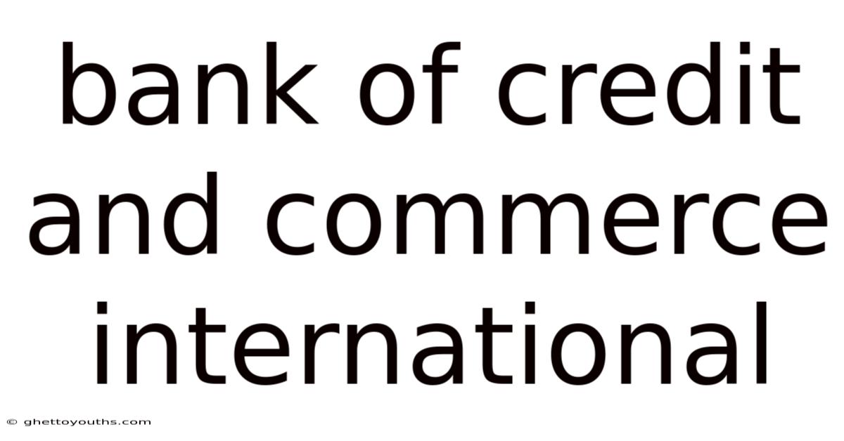 Bank Of Credit And Commerce International