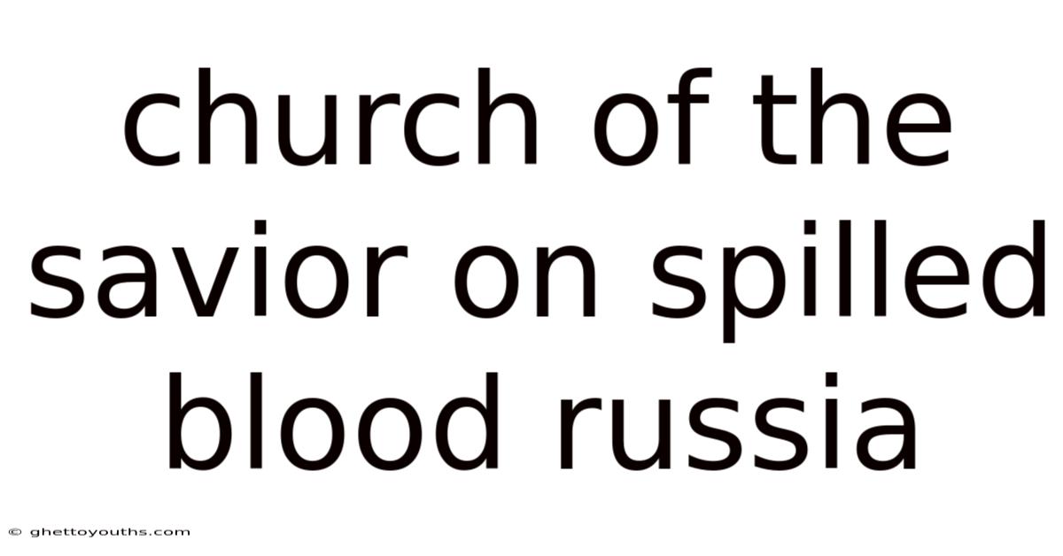 Church Of The Savior On Spilled Blood Russia