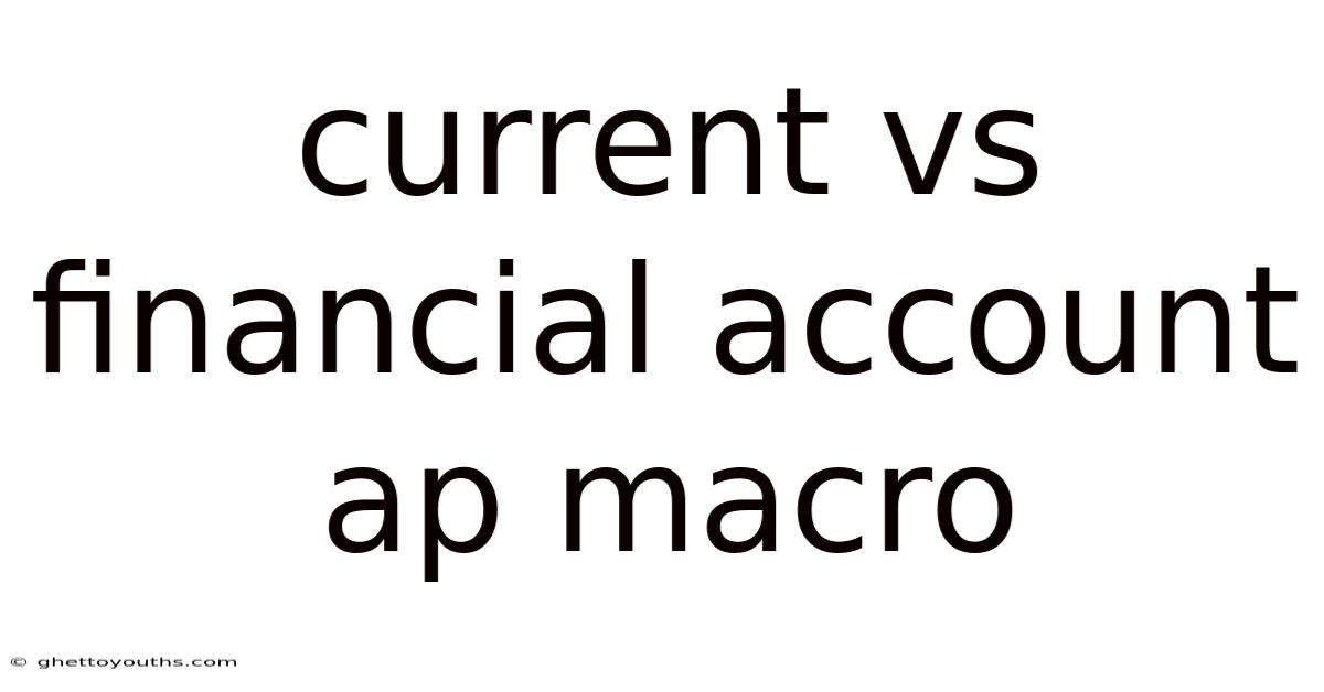 Current Vs Financial Account Ap Macro