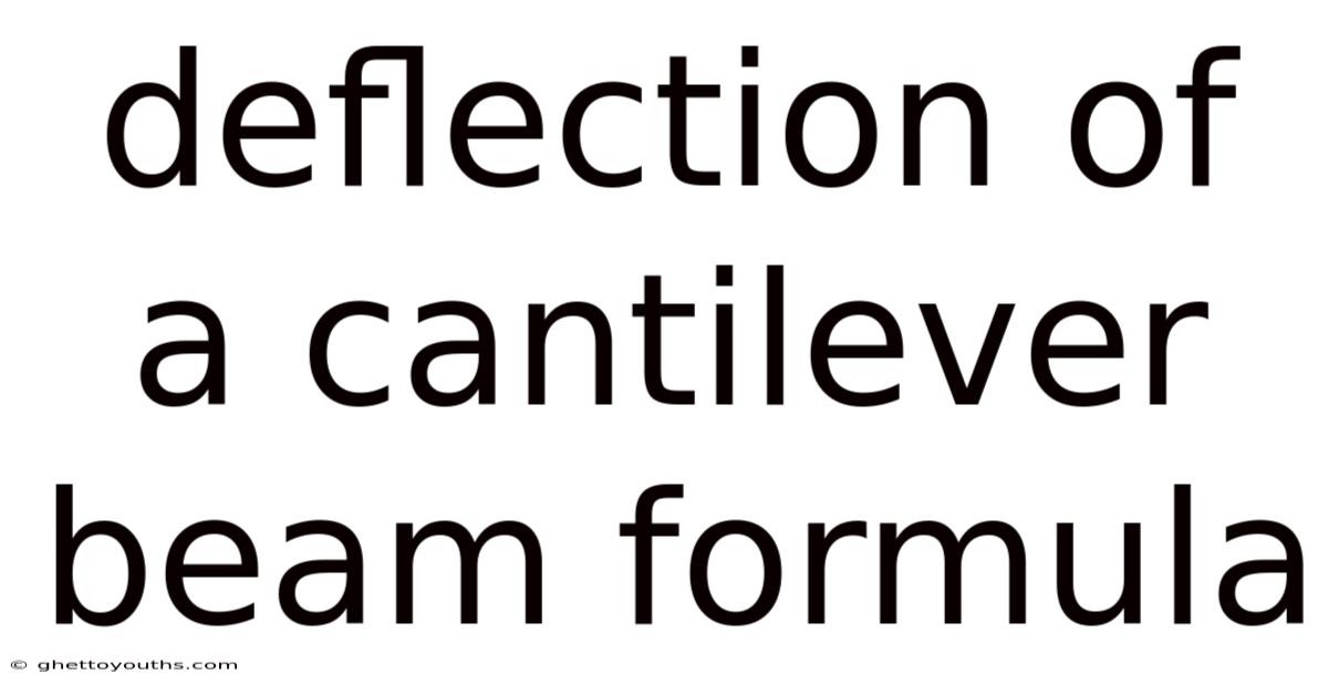 Deflection Of A Cantilever Beam Formula