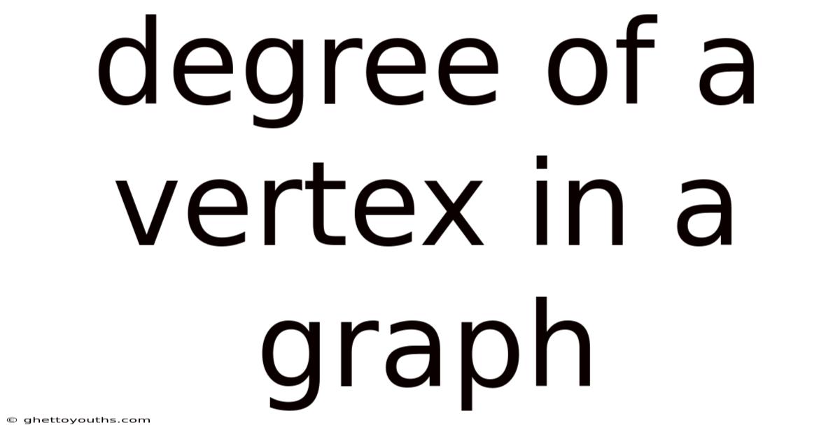 Degree Of A Vertex In A Graph