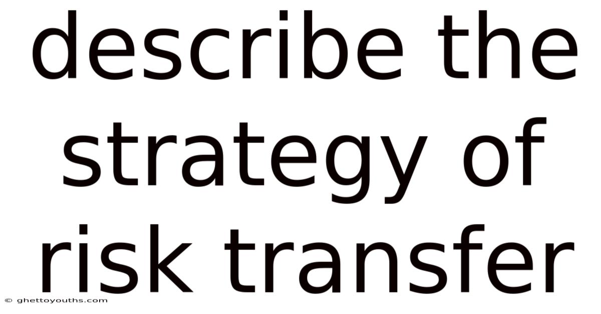 Describe The Strategy Of Risk Transfer