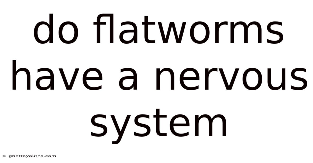 Do Flatworms Have A Nervous System