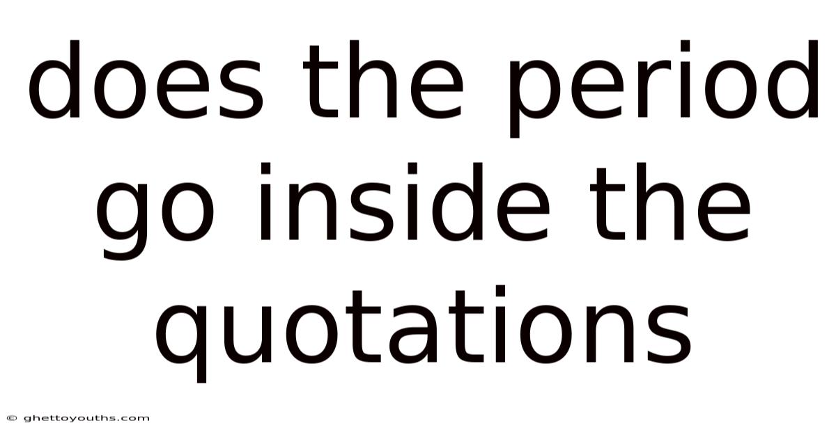 Does The Period Go Inside The Quotations
