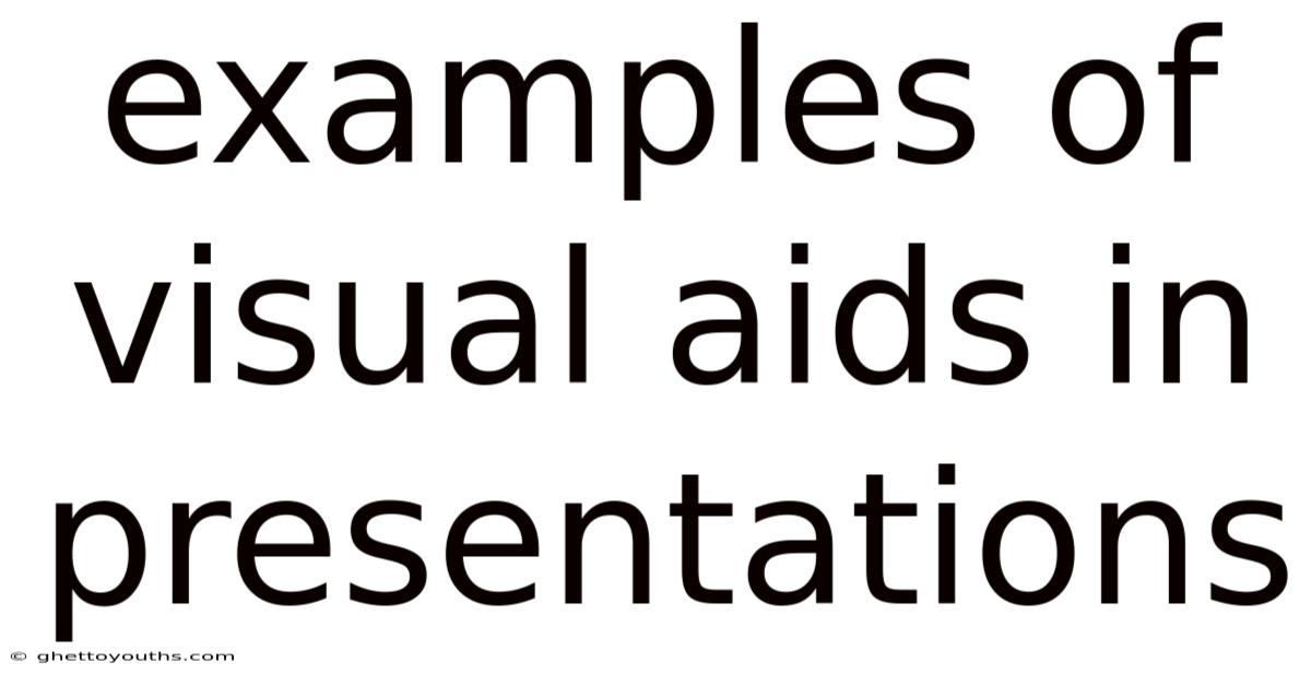 Examples Of Visual Aids In Presentations