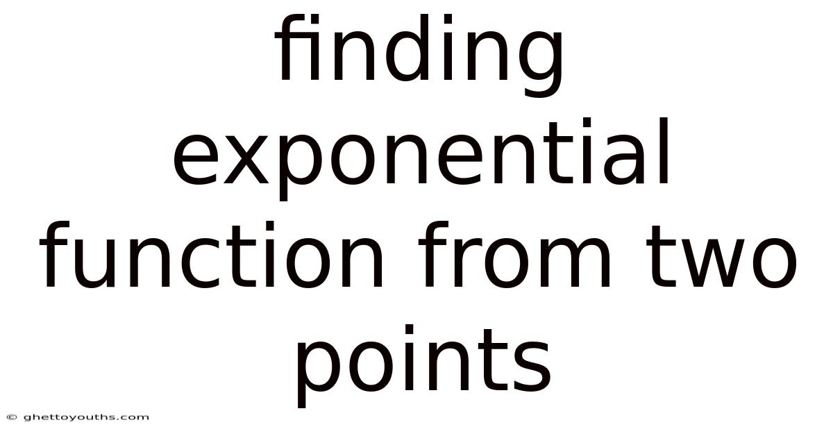 Finding Exponential Function From Two Points