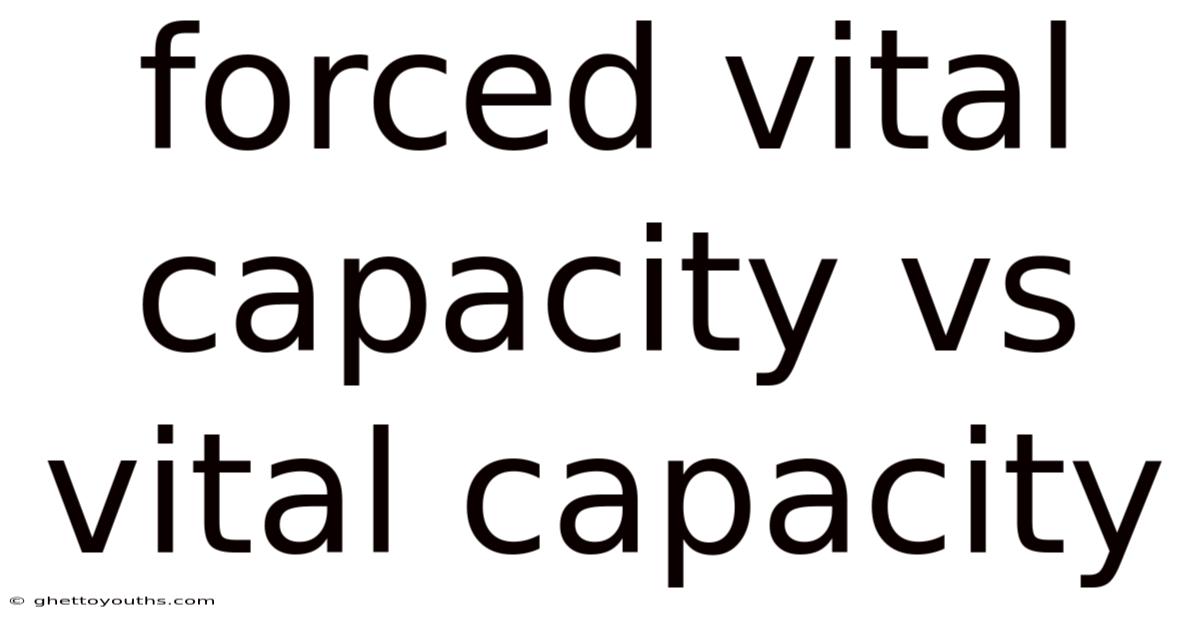Forced Vital Capacity Vs Vital Capacity