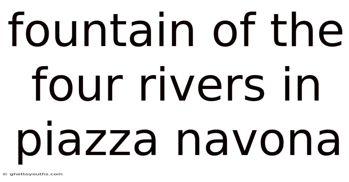 Fountain Of The Four Rivers In Piazza Navona