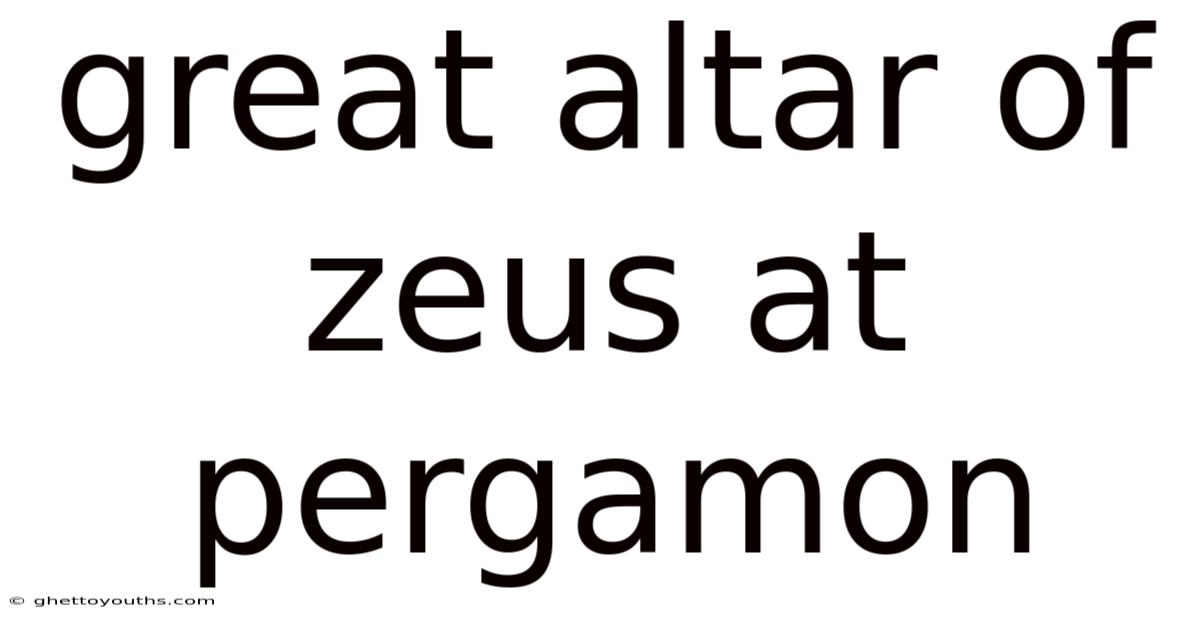 Great Altar Of Zeus At Pergamon