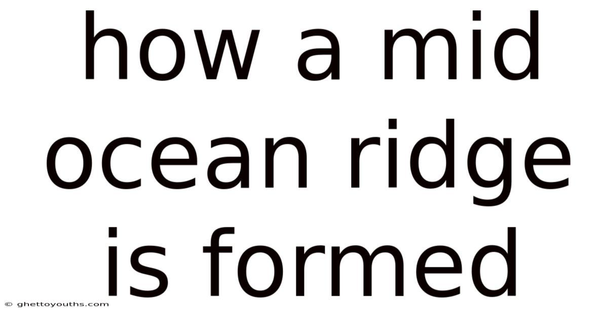 How A Mid Ocean Ridge Is Formed