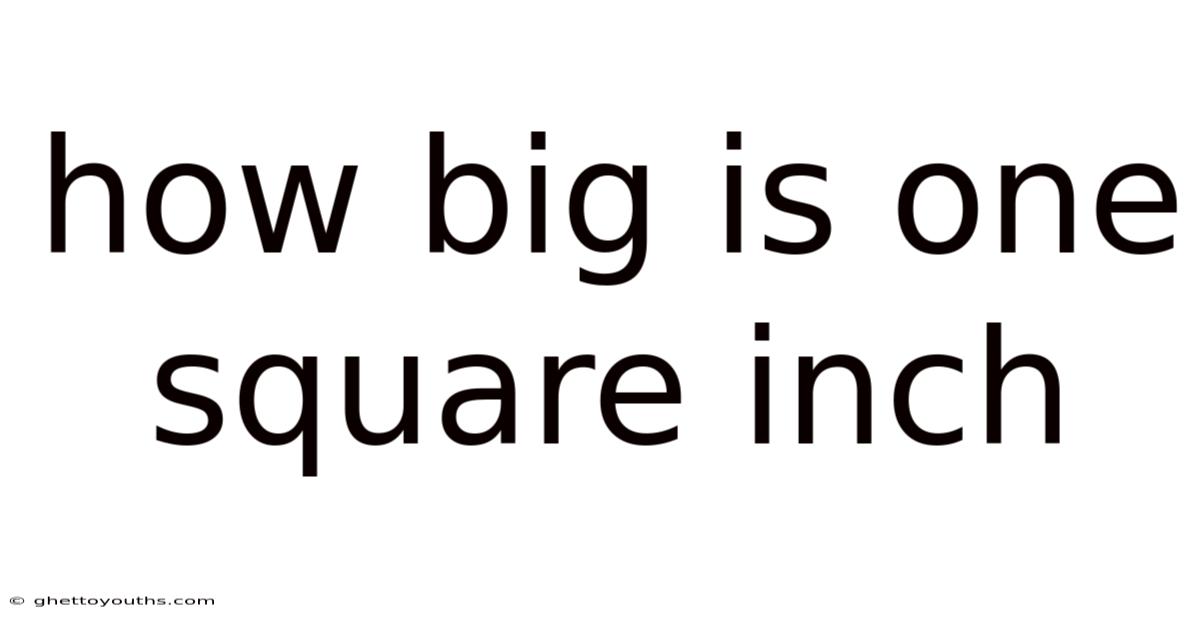 How Big Is One Square Inch
