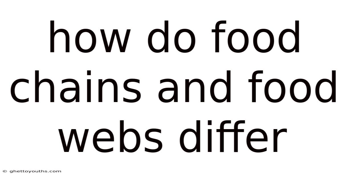 How Do Food Chains And Food Webs Differ
