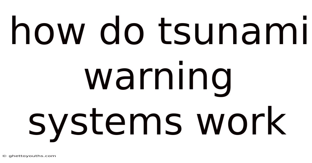 How Do Tsunami Warning Systems Work