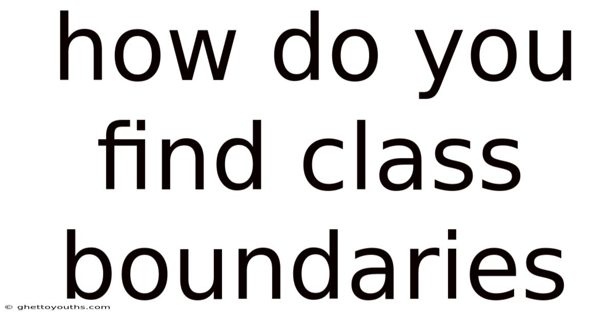 How Do You Find Class Boundaries