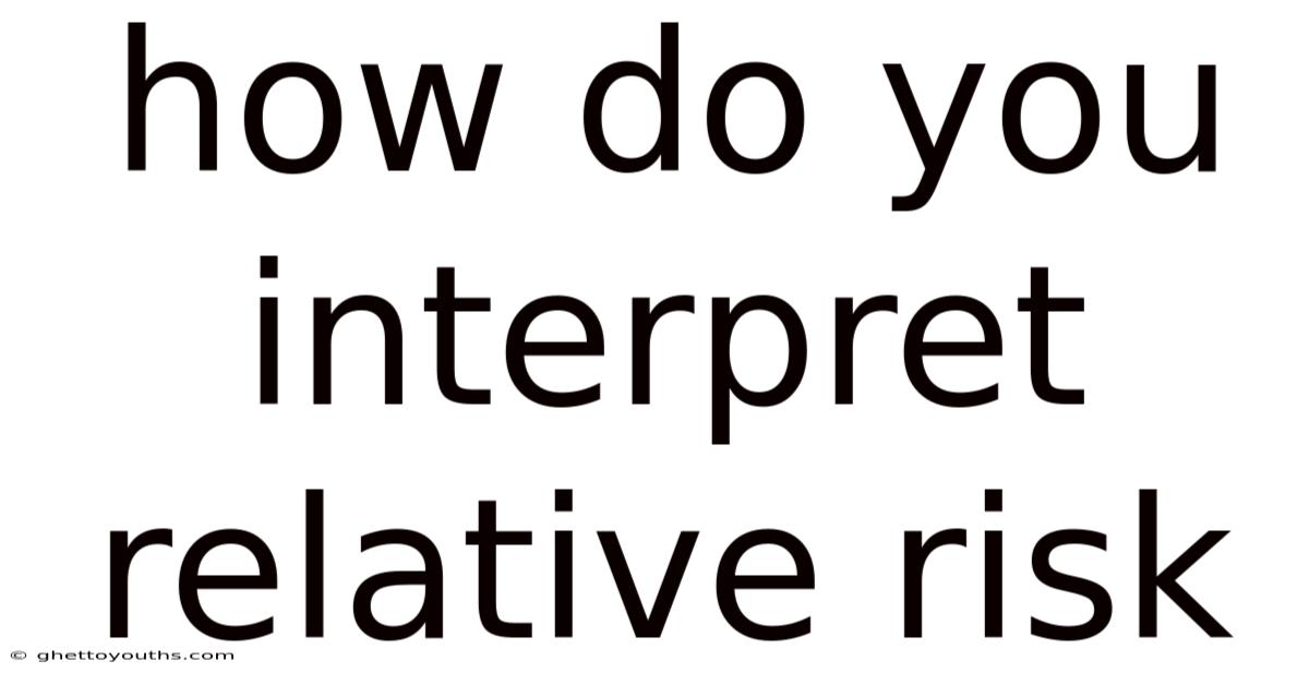How Do You Interpret Relative Risk