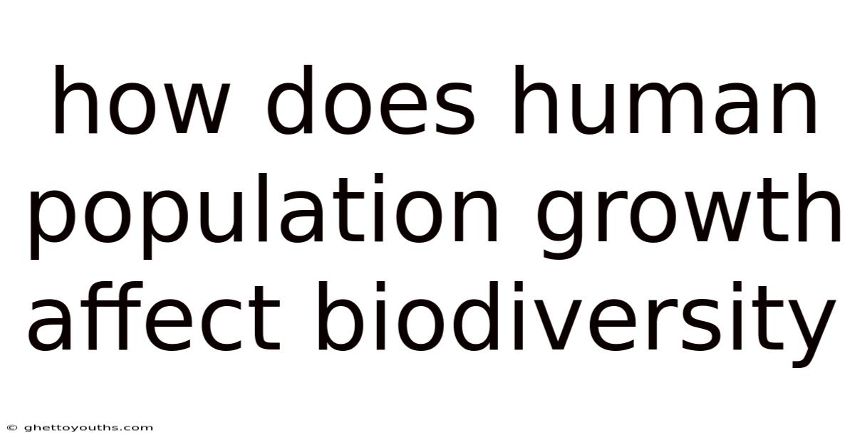How Does Human Population Growth Affect Biodiversity