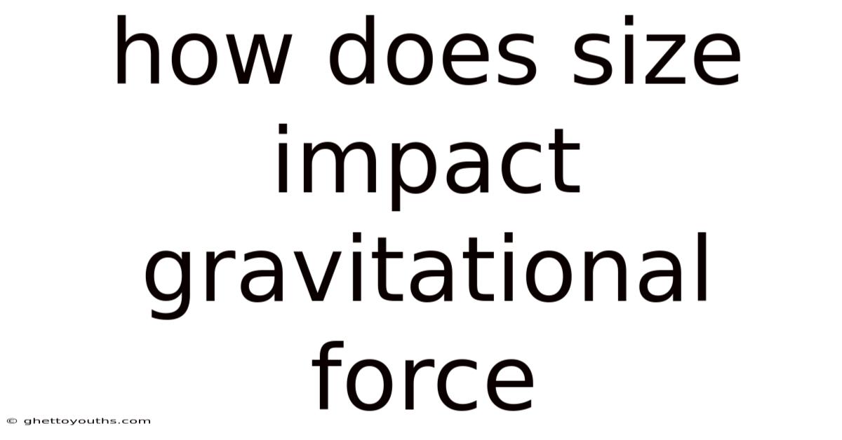 How Does Size Impact Gravitational Force