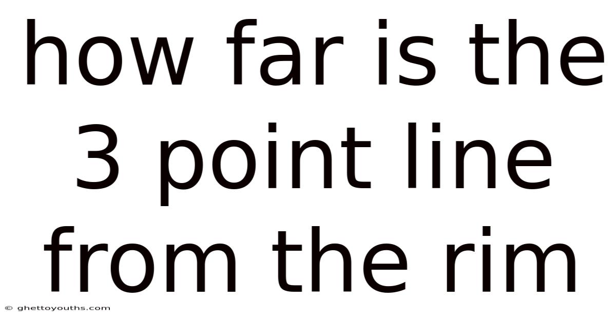 How Far Is The 3 Point Line From The Rim
