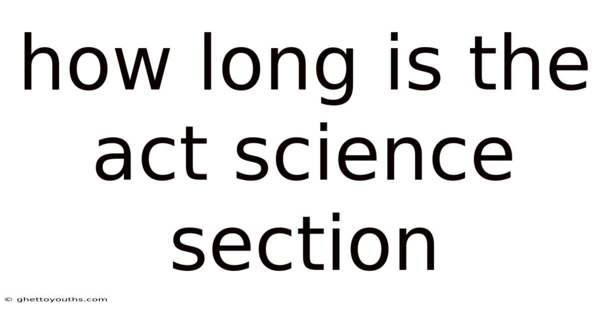 How Long Is The Act Science Section