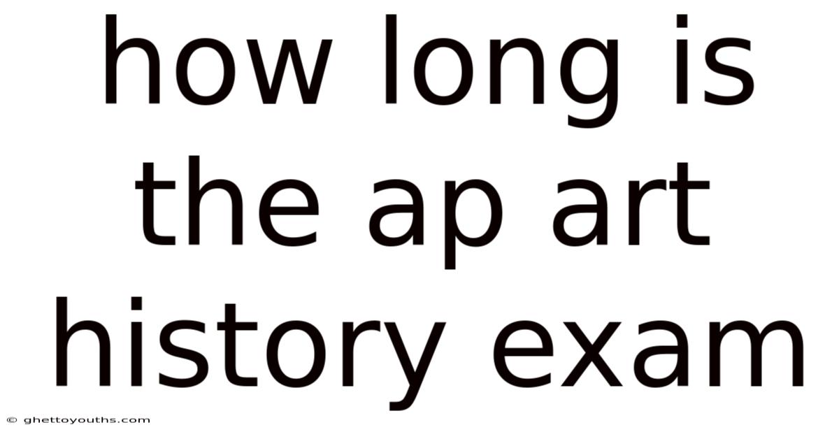 How Long Is The Ap Art History Exam