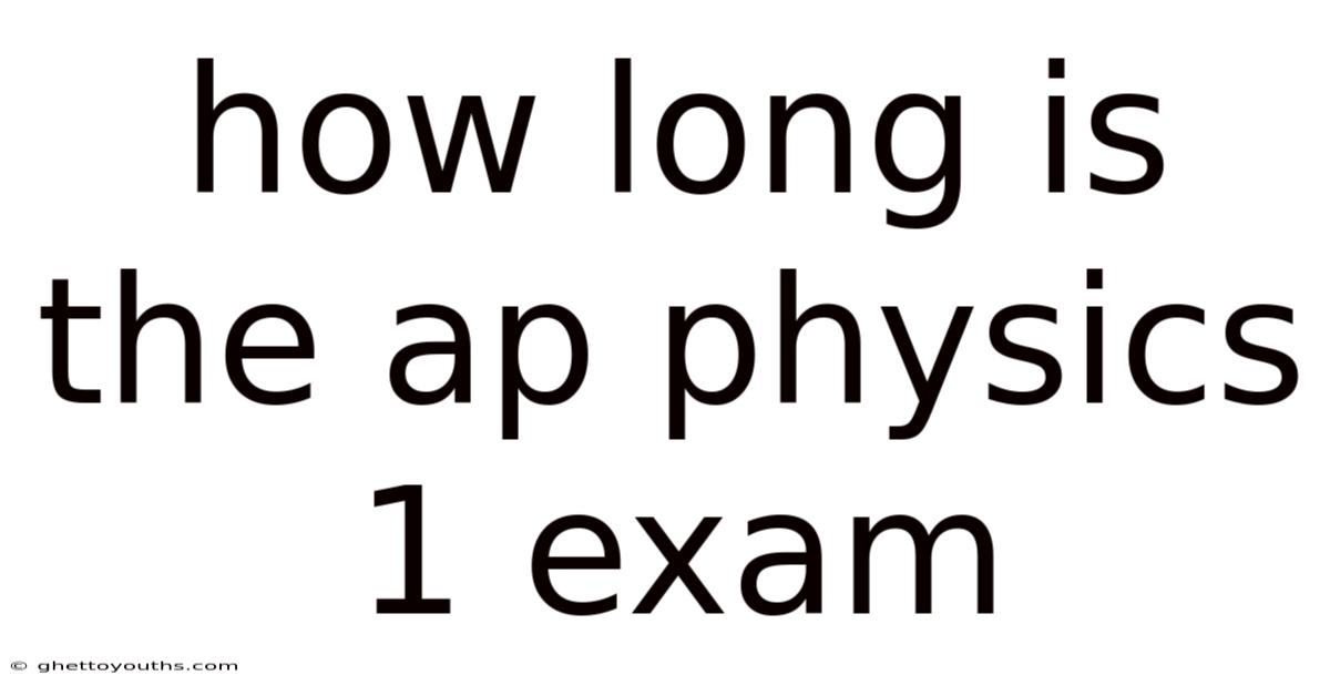 How Long Is The Ap Physics 1 Exam