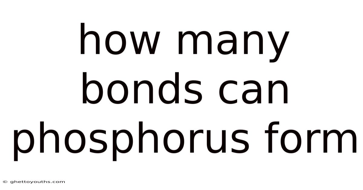 How Many Bonds Can Phosphorus Form