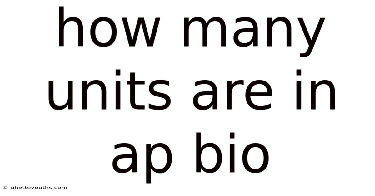 How Many Units Are In Ap Bio