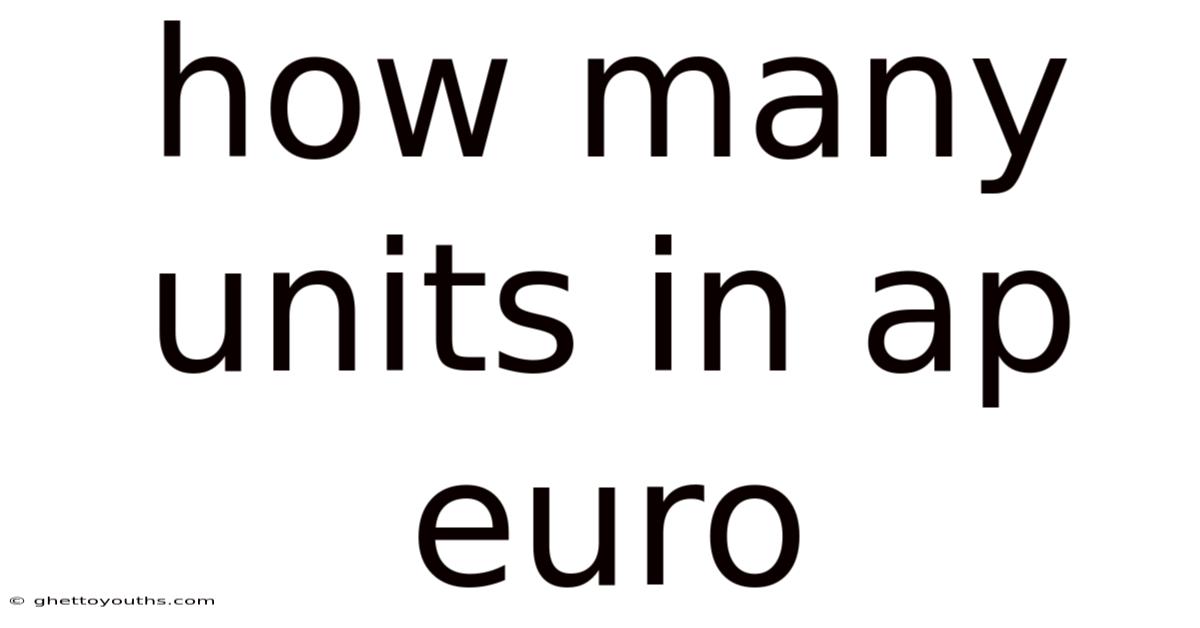 How Many Units In Ap Euro