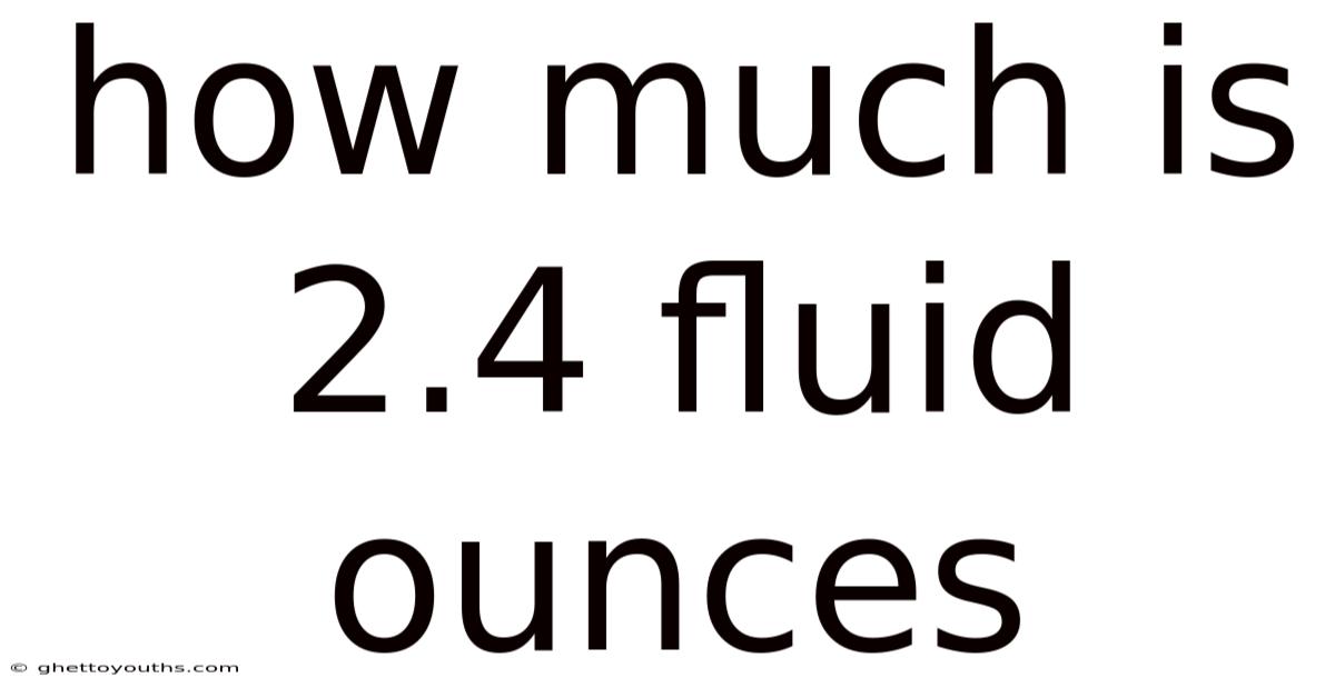 How Much Is 2.4 Fluid Ounces