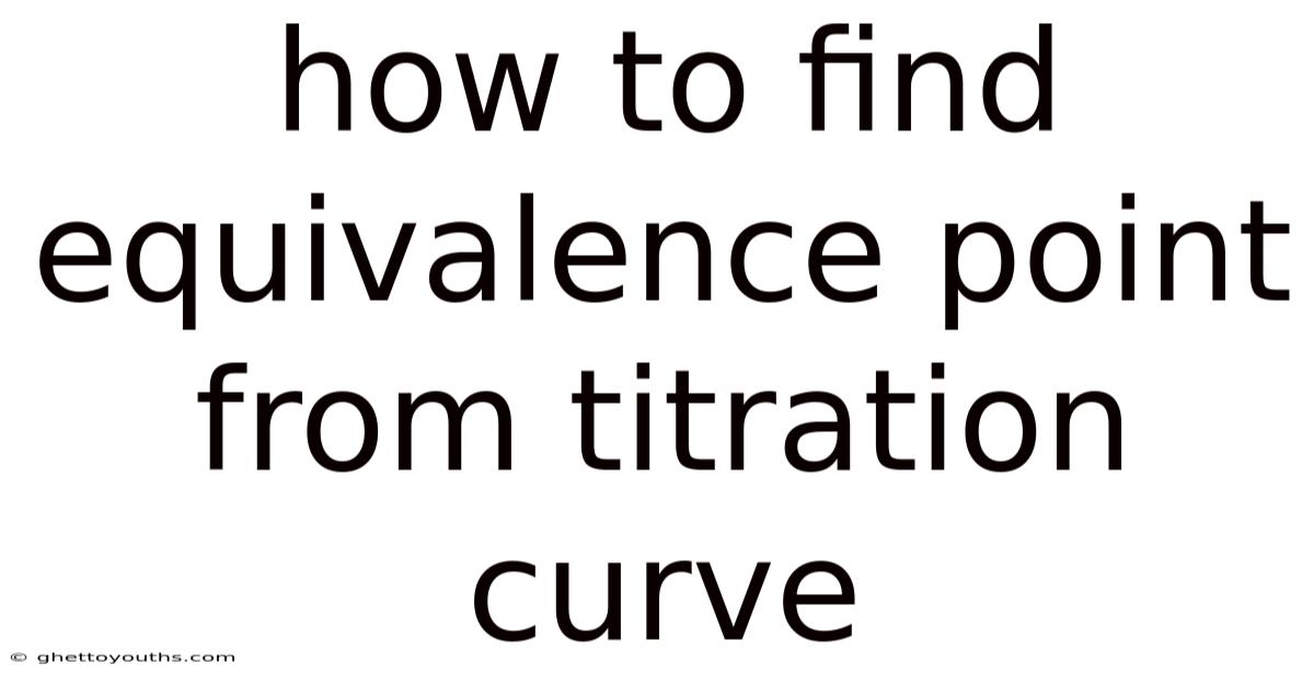 How To Find Equivalence Point From Titration Curve