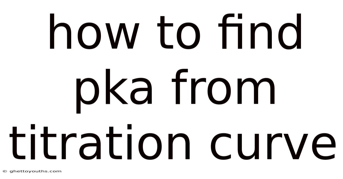 How To Find Pka From Titration Curve
