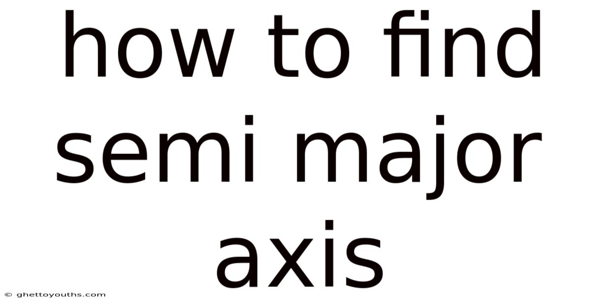 How To Find Semi Major Axis