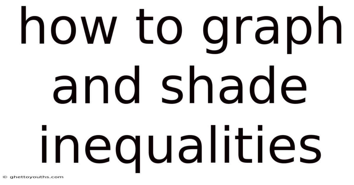 How To Graph And Shade Inequalities