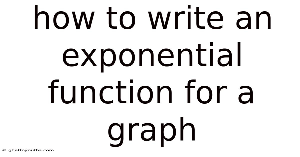 How To Write An Exponential Function For A Graph