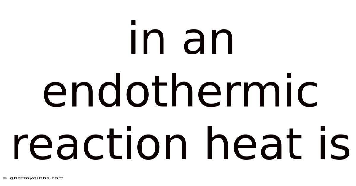 In An Endothermic Reaction Heat Is