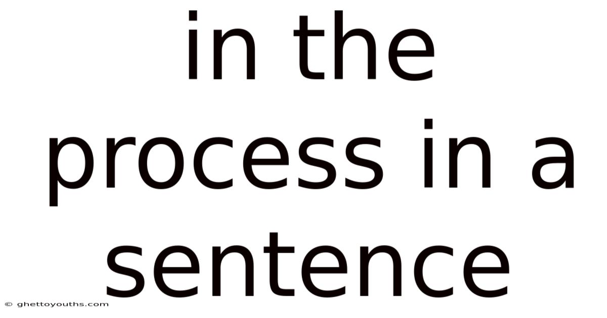 In The Process In A Sentence