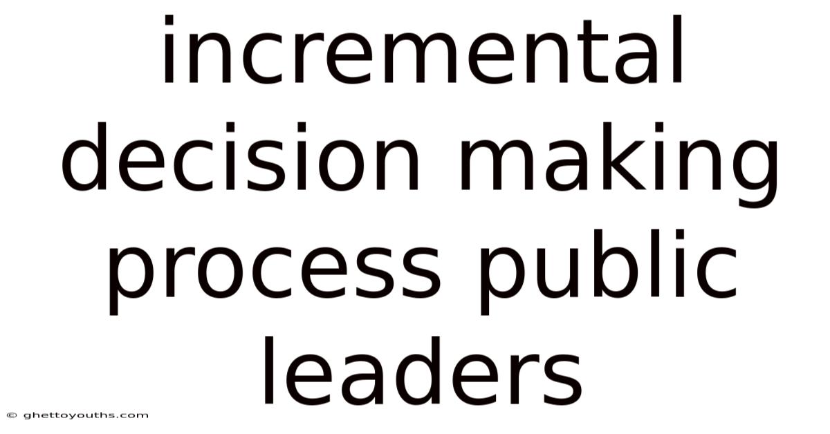 Incremental Decision Making Process Public Leaders