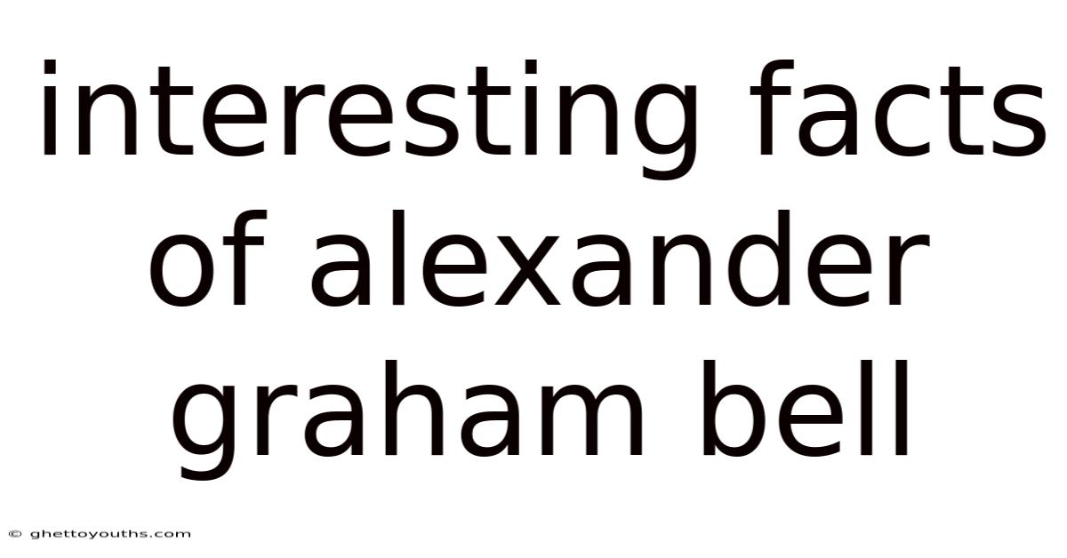 Interesting Facts Of Alexander Graham Bell