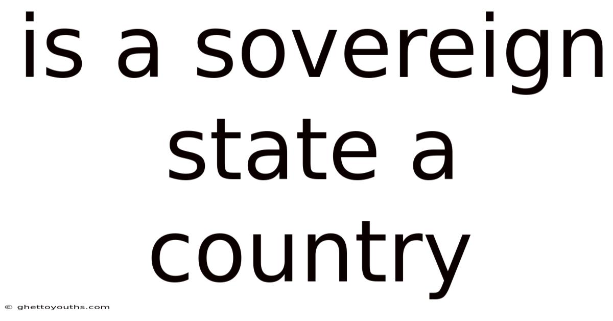 Is A Sovereign State A Country