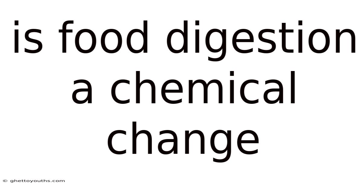 Is Food Digestion A Chemical Change