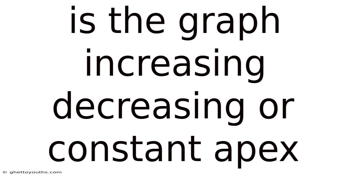Is The Graph Increasing Decreasing Or Constant Apex